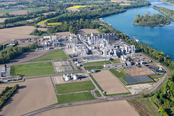 Vue oblique de Beinheim dans le département Bas Rhin, France