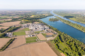 Beinheim dans le département Bas Rhin, France d'en haut