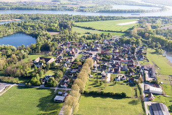 Enregistrement par drone de Fort-Louis dans le département Bas Rhin, France