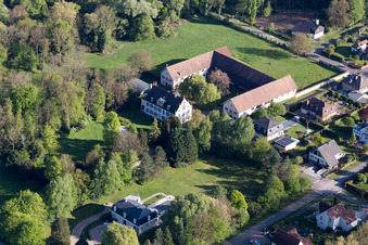 Image drone de Fort-Louis dans le département Bas Rhin, France