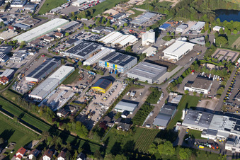 Photographie aérienne de Zone industrielle Ouest à le quartier Vimbuch in Bühl dans le département Bade-Wurtemberg, Allemagne