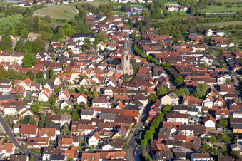 Vue aérienne de Quartier Steinbach in Baden-Baden dans le département Bade-Wurtemberg, Allemagne