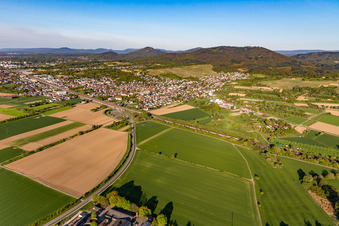 Vue aérienne de Du sud-ouest à Sinzheim dans le département Bade-Wurtemberg, Allemagne