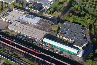 Vue aérienne de Danfoss à le quartier Oos in Baden-Baden dans le département Bade-Wurtemberg, Allemagne