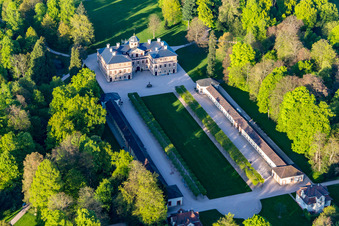Parc du palais du château de Favorite à le quartier Förch in Rastatt dans le département Bade-Wurtemberg, Allemagne hors des airs