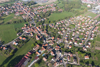 Quartier Altenstadt in Wissembourg dans le département Bas Rhin, France d'en haut