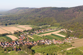 Vue d'oiseau de Cleebourg dans le département Bas Rhin, France