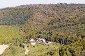 Vue oblique de Lobsann dans le département Bas Rhin, France