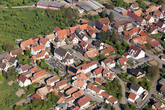 Vue oblique de Forstheim dans le département Bas Rhin, France