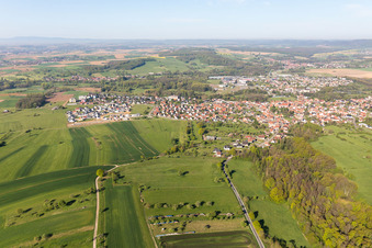 Vue aérienne de Gundershoffen dans le département Bas Rhin, France