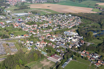 Gundershoffen dans le département Bas Rhin, France depuis l'avion