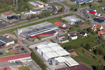 Gundershoffen dans le département Bas Rhin, France vue du ciel