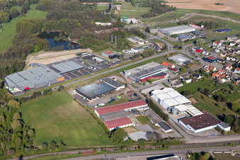Enregistrement par drone de Gundershoffen dans le département Bas Rhin, France