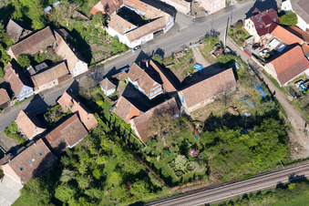 Vue aérienne de Uttenhoffen dans le département Bas Rhin, France