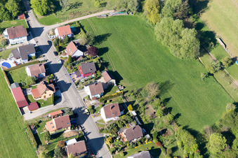 Vue oblique de Uttenhoffen dans le département Bas Rhin, France