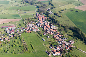 Vue oblique de Mulhausen dans le département Bas Rhin, France
