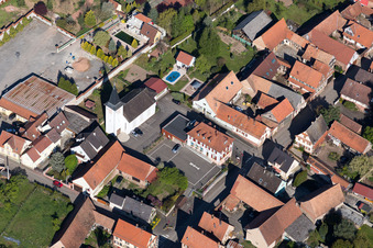 Bischholtz dans le département Bas Rhin, France d'en haut