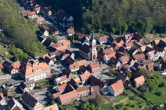 Offwiller dans le département Bas Rhin, France depuis l'avion