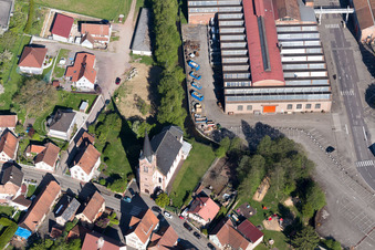Zinswiller dans le département Bas Rhin, France depuis l'avion