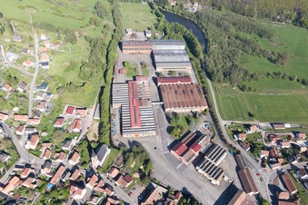 Vue d'oiseau de Zinswiller dans le département Bas Rhin, France