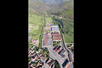 Enregistrement par drone de Zinswiller dans le département Bas Rhin, France