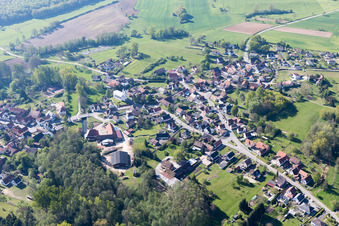 Gumbrechtshoffen dans le département Bas Rhin, France d'en haut