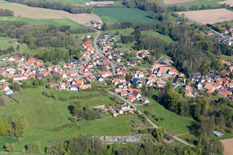 Enregistrement par drone de Gumbrechtshoffen dans le département Bas Rhin, France