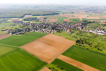 Uttenhoffen dans le département Bas Rhin, France vue du ciel