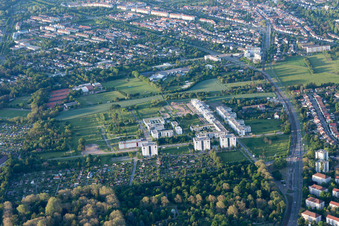 Quartier Rintheim in Karlsruhe dans le département Bade-Wurtemberg, Allemagne vue d'en haut