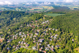 Vue aérienne de Chemin de la Création, Le Château de la Montagne à Bamberg dans le département Bavière, Allemagne