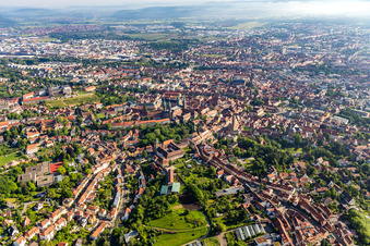 Vue aérienne de Vieille ville à Bamberg dans le département Bavière, Allemagne