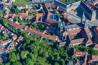 Vue aérienne de Cathédrale de Bamberg sur la Domplatz à Bamberg dans le département Bavière, Allemagne