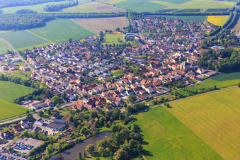Vue aérienne de Vue du nord à Wonfurt dans le département Bavière, Allemagne