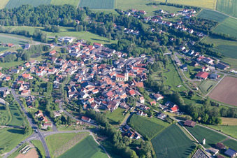 Vue oblique de Quartier Kleineibstadt in Großeibstadt dans le département Bavière, Allemagne