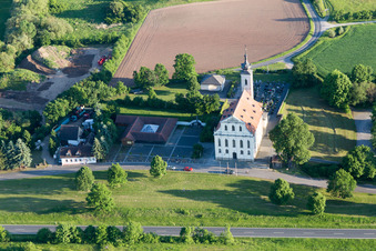 Photographie aérienne de Église de pèlerinage à le quartier Limbach in Eltmann dans le département Bavière, Allemagne