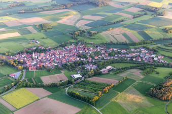 Vue aérienne de Quartier Mechenried in Riedbach dans le département Bavière, Allemagne