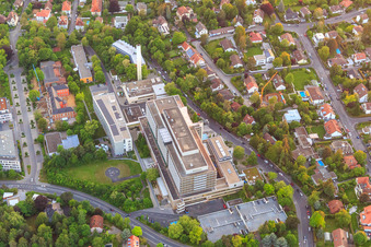 Vue aérienne de Hôpital Léopoldina de la Ville Schweinfurt GmbH à Schweinfurt dans le département Bavière, Allemagne