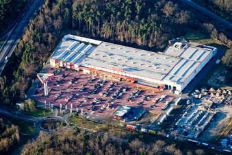 Photographie aérienne de BAUHAUS Speyer à Speyer dans le département Rhénanie-Palatinat, Allemagne