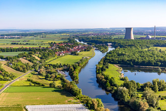 Vue aérienne de Quartier Garstadt in Bergrheinfeld dans le département Bavière, Allemagne