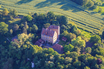 Château de Klingenberg à Wipfeld dans le département Bavière, Allemagne vue d'en haut