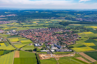 Vue oblique de Gochsheim dans le département Bavière, Allemagne