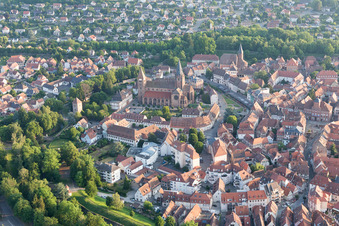 Vue aérienne de Wissembourg dans le département Bas Rhin, France