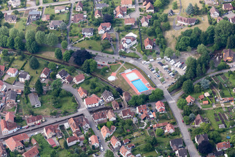 Wissembourg dans le département Bas Rhin, France hors des airs