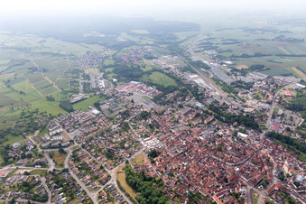 Wissembourg dans le département Bas Rhin, France vue d'en haut