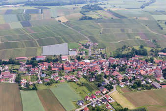 Steinseltz dans le département Bas Rhin, France hors des airs