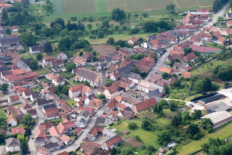 Riedseltz dans le département Bas Rhin, France depuis l'avion