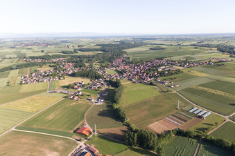 Riedseltz dans le département Bas Rhin, France vue du ciel