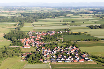 Vue oblique de Ingolsheim dans le département Bas Rhin, France