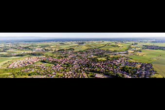 Vue aérienne de Panorama - perspective de Soultz-sous-Forêts à Soultz-sous-Forêts dans le département Bas Rhin, France