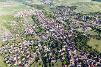 Soultz-sous-Forêts dans le département Bas Rhin, France vue d'en haut